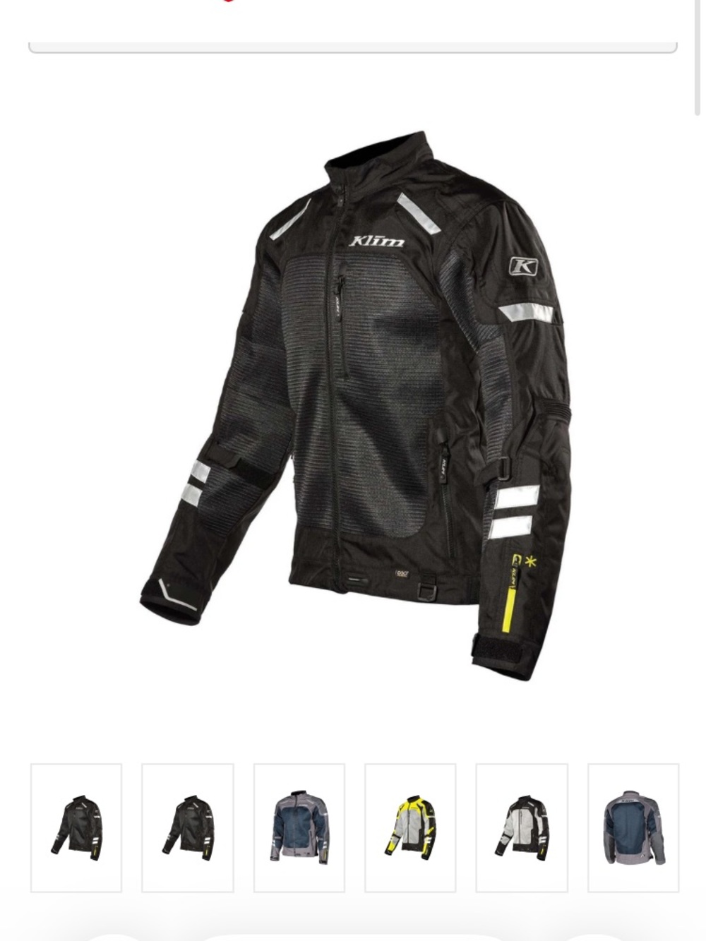 Klim Men's Black Performance Riding Jacket - Picture 10 of 10